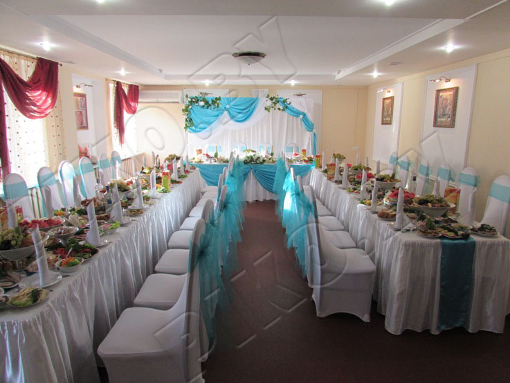 Оформление свадьбы в греческом зале Алмаз